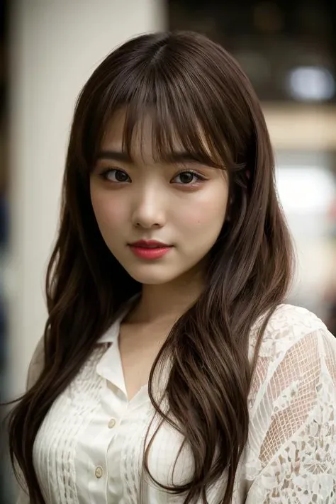 hyper realistic lifelike texture dramatic lighting unreal engine trending on art station, award winning photo, nikon RAW photo,8 k, Fujifilm XT3,masterpiece, best quality, realistic, photorealistic, ultra detailed, extremely detailed face, solo,1girl, standing, fashionable and trendy atmosphere, high-end makeup products, and a stylish expression on her face, close up, white shirt,