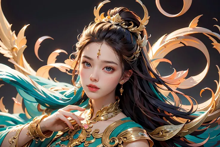 fantasy,illustration,
1girl,
Soft Illumination, Gentle Shading, Subtle Depth,
<lora:dunhuang_20230625021029:0.7>