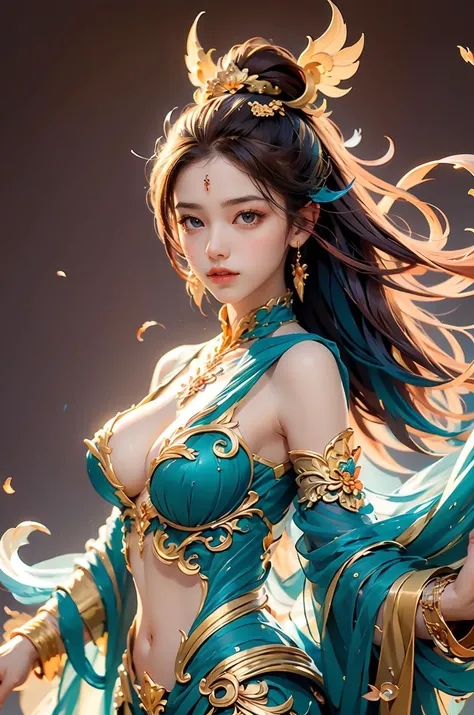 fantasy,illustration,
1girl,breasts,
Whimsical Atmosphere, Soft Shading, Ethereal Intrigue,
<lora:dunhuang_20230625021029:0.8>