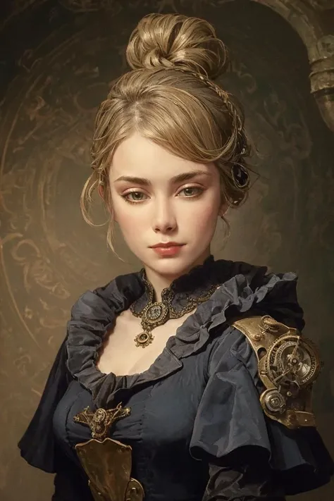headshot, steampunk, Victorian era dress, London, soft colors, masterpiece, high quality, (high detailed skin:1.1)
<lora:jennifer_holland_lora_v01:1> 87j3n
