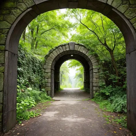 surreal photograph of a mysterious portal to a fantasy world