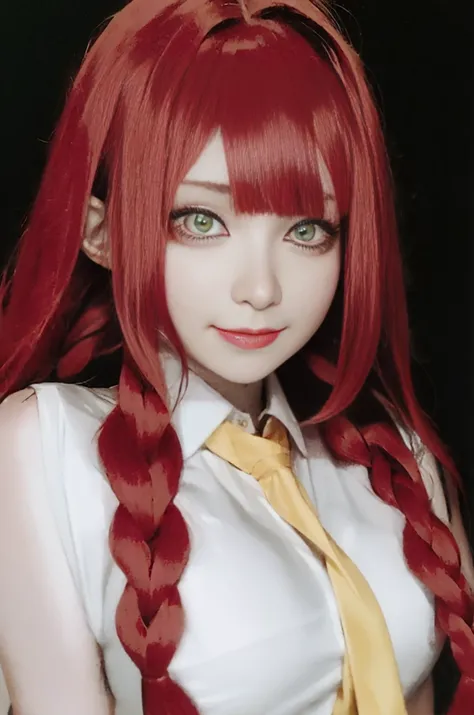 masterpiece, (photorealistic:1.4), best quality, beautiful lighting,
(ulzzang-6500:0.4), makima \(chainsaw man\), (red hair)+(long braided hair)+(bangs), yellow eyes, golden eyes, (ringed eyes), (white shirt), (necktie),
RAW photo, 8k uhd, film grain <lora:meenfox:1>