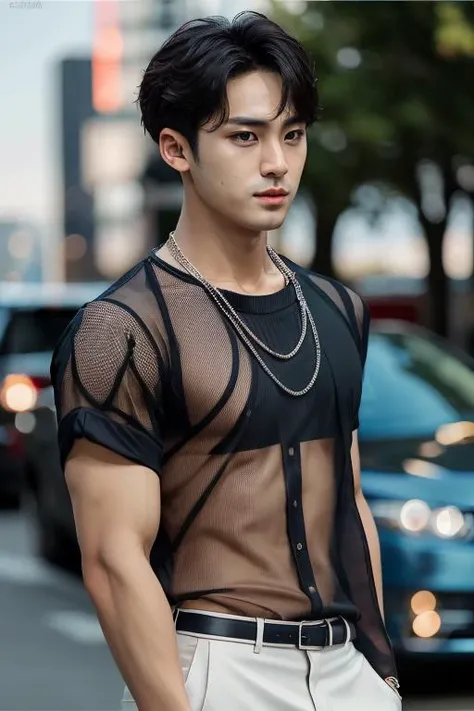 Um garoto coreano , wearing ripped jeans, Torn pants, (Jeans rasgada) (Torn pants), posing for photo shoot , corpo inteiro, fundo liso, jungkook, jungkook taeyang Jimim 1 boy, 1 homem, homem masculino coreano, homem masculino sozinho coreano sozinho, solo, sozinho, (alone) (sozinho) alone, sozinho sozinho sozinho sozinho SOZINHO SOZINHO SOZINHO SOZINHO, (The right looking penis:1.4), Well shaped penis, Smooth penis and testicles , Full-length effect and skin type. This realistic portrait blends National Geographic style。.