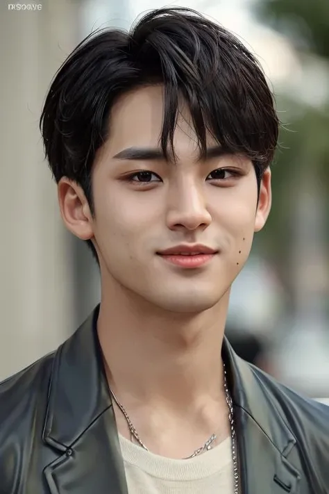 mingyu, face, portrait, smiling, (absurdres, highres, ultra detailed),((masterpiece)), ((best quality:1.1)), High Resolution, 8k,1boy, best quality, masterpiece, (photorealistic:1.4), 8k raw photo, 4k, high quality, masterpiece, best quality, highres, dynamic poses, realistic, detailed skin, mature male, high contrast, OverallDetail <lora:mingyu:1>