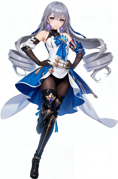 8k, best quality, masterpiece, (ultra-detailed:1.1), (high detailed skin),
(full body:1.2), white background, standing, hand on hip,
<lora:xtyaya-v100-000015:0.85:lbw=char>, xtyaya, 1girl, grey eyes, thigh boots, jewelry, black footwear, earrings, bangs, grey hair, long hair drill hair, brown gloves, bare shoulders, black pantyhose,
<lora:EnvyBetterHands LoCon_beta2 è¾
å©:0.65>, (good hands,nice hands:0.6),
(white background, simple background,:1.2),
(beautiful_face), ((intricate_detail)), clear face,
((finely_detailed)), fine_fabric_emphasis,
((glossy)), full_shot,