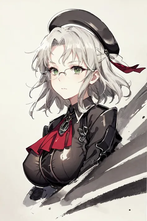 closeup, (portrait:1.3), solo, imu, (giant breasts:1.3), glasses, beret, red ascot, military uniform, white skirt, red thighhighs, green boots, white background, (zydink:1.1), (ink sketch:1.1), (ink blobs:1.1)
<lora:imu-nvwls-v1:0.7>
<lora:add_detail:0.7>
<lyco:GoodHands-beta2:0.7>
<lora:zyd232_ChineseInkStyle_v1_0:0.9>