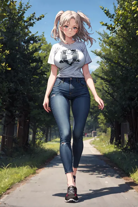 solo, imu, (giant breasts:1.3), glasses, t-shirt, jeans, countryside, walking
<lora:imu-nvwls-v1:0.7>
<lora:add_detail:0.7>
<lyco:GoodHands-beta2:0.7>