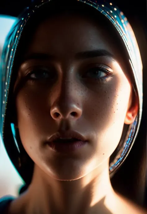 RAW photo, a 22-year-old-girl, blue hoodie, (1girl), (realistic), (photo-realistic:1.5), inside a car, driving, lipstick, freckles, multicolor hair, choker, (RAW photo, 8k uhd, film grain), Sharp Eyeliner, Blush Eyeshadow With Thick Eyelashes, extremely delicate and beautiful, 8k, soft lighting, high quality, highres, sharp focus, extremely detailed, during the day, (sunlight on face), beautiful detailed eyes, extremely detailed eyes and face, masterpiece, cinematic lighting, (high detailed skin:1.2), 8k uhd, dslr, soft lighting, high quality, film grain, Fujifilm XT3, <lora:CircuitBoardAI:1> CircuitBoardAI