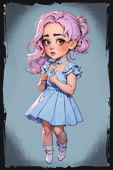 (masterpiece, best quality), 1girl, Baby blue <lora:test_little_papapa:1> IRIaStyle, chibi