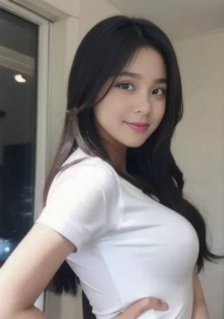 masterpiece, best quality, high resolution, facing at camera, jkt48_zee,, light-brown Asian skin tone, <lora:jkt48_zee:1>, sexy face