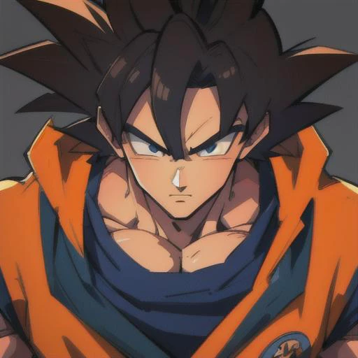 masterpiece, best quality, highly detailed, muscular man, male focus, <lora:husbandoLocon_v33:1.0> goku <lora:son_goku_offset:1>