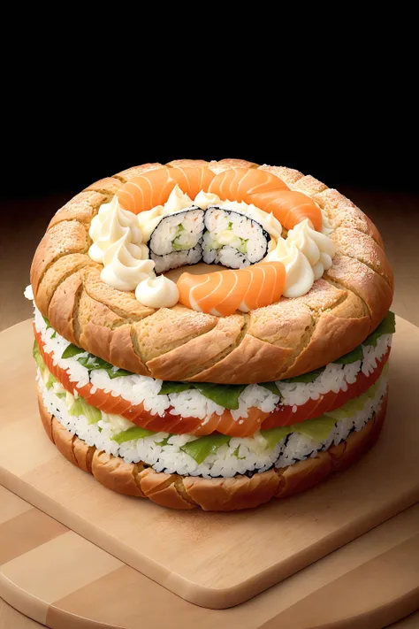 <lora:SushiStyle:0.7> SushiStyle bread with <lora:WhippedCreamTopStyle:0.4> WhippedCreamOnTopStyle
