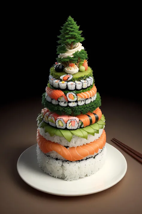 <lora:SushiStyle:0.7> SushiStyle tree with <lora:WhippedCreamTopStyle:0.4> WhippedCreamOnTopStyle