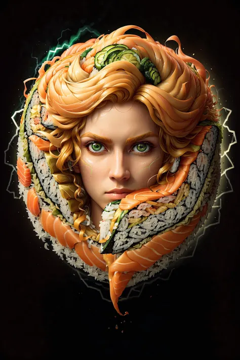 <lora:SushiStyle:1>SushiStyle, solo, masterpiece, best quality, perfect face, medium shot of a Inquisitive detective with curly yellow hair, (surrounded by intense swirling magical energy:1.2), dominant and intimidating, Chartreuse green witch clothes, intricate and elegant, colorful, vivid, fighting stance