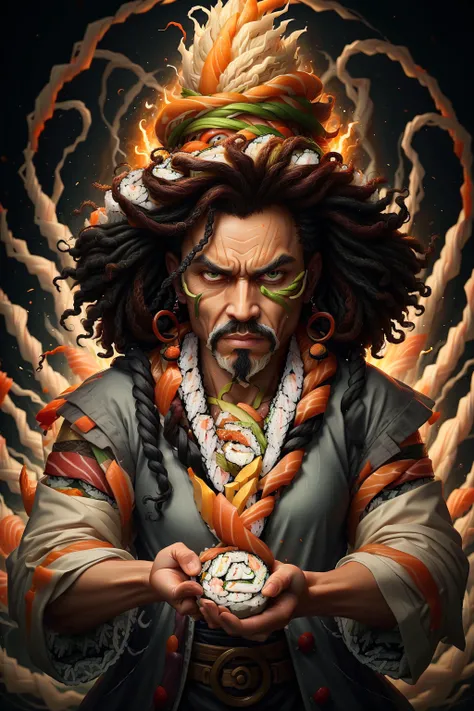 <lora:SushiStyle:1>SushiStyle, solo, masterpiece, best quality, perfect face, medium shot of a Witch doctor with curly Gray hair, (surrounded by intense swirling magical energy:1.2), dominant and intimidating, Gray witch clothes, intricate and elegant, colorful, vivid, fighting stance