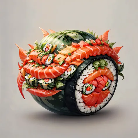<lora:SushiStyle:1> SushiStyle watermelon