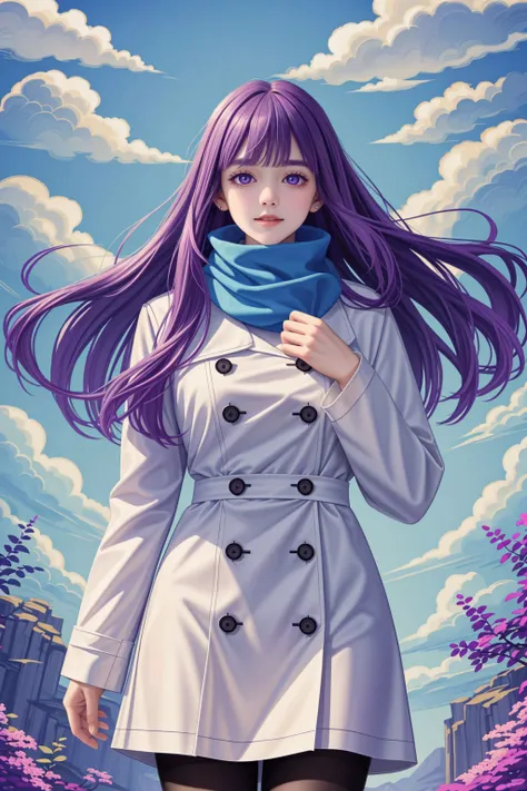 <lora:lcm_lora_sd15:1>,
(masterpiece,best quality,8k,beautiful and aesthetic:1.2),
solid-best-physical-appearance-perfect::2,
cosplay,Smile,HUGE BREASTS,(floating hair:1.2),PERFECTEYES EYES,narrow_waist,slender,skinny,(dynamic_angle),sexy posture,
<lora:(lv)P+h<.fern_(sousou_no_frieren)_v1:0.7>,
(aafern),(purple eyes),long hair,purple hair,blunt bangs,
<lora:(lv)h<.frieren_v1:0.4>,
(blue scarf),(white coat),double-breasted,buttons,black pantyhose,
standing,holding_hair,hands on own chest,
<lora:[R]Xn}0{LORA.add_detail:0.2>,
<lora:[OMQ*S][vw<w[.locon_perfecteyes_v1_from_v1_64_32:0.6>,