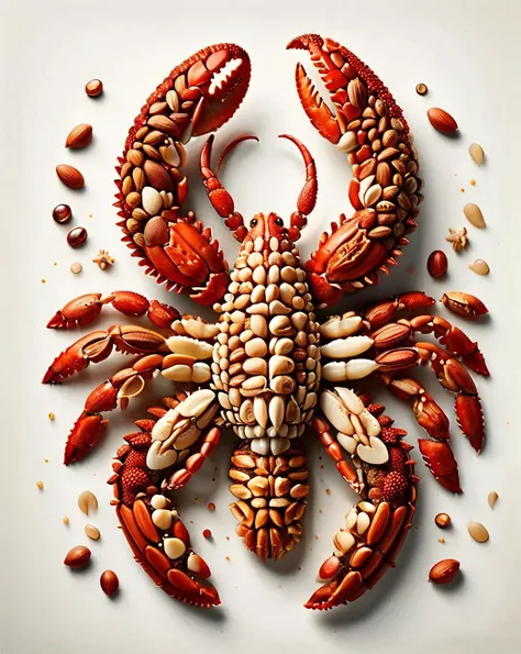 Lobster, <lora:Nuts__Seeds_Style_SDXL:1> ais-nutz