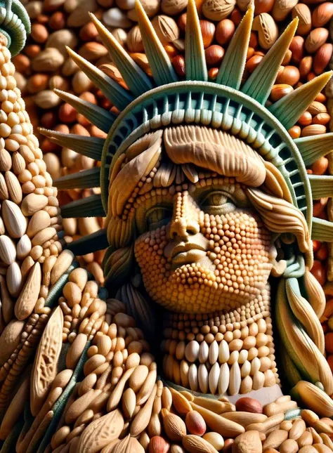 closeup of statue of liberty, made from ais-nutz style <lora:ais-nutz:1>
