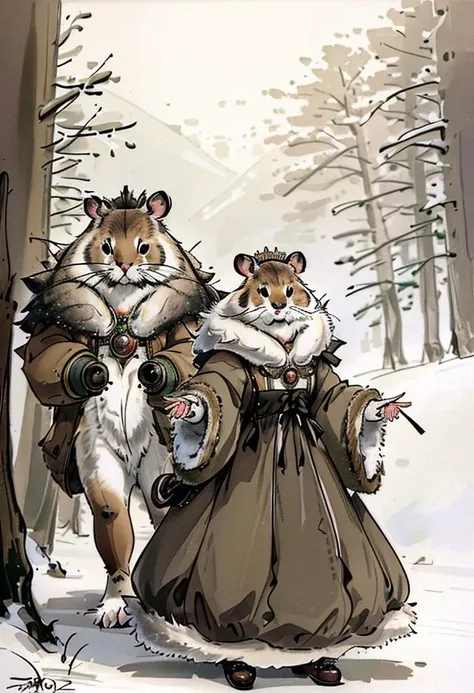 (hamster),dress,(realistic fur, detailed fur texture:1.2),dynamic pose,detailed background,wilderness background,photorealistic,hyperrealistic,ultradetailed,professional photography,flower_style,<lora:shuimobysimV3:0.7>,