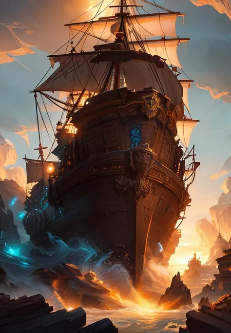 epic cinematic illustration of brave pirate captain,hyper details,lighting art,insane details,8k,album art,ambient soft lighting,dramatic lighting,diffused soft lighting,cgsociety art,DeviantArt trending,8k HD,by prt,
