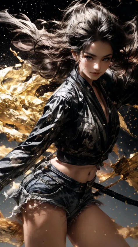 (Realistic),masterpiece,best quality,cinematic lighting,natural shadow,highest detail,professional photography,detailed background,depth of field,insane details,intricate,aesthetic,detailed face,subsurface scattering,looking at viewer,Zoom Shot,
1girl,photo of a cute girl,full body,light smile,charming,20yo,Short Hair.Newly washed hair,Mint green hair,Violet Purple,Ghagra,Pom-pom,outdoors,Angry,
<lora:GoodHands-vanilla:1>,<lora:add_detail:1>,<lora:Better light:1>,<lora:liujin_20231009043509:0.8>,<lora:sexyjeans:0.8>,sexy jeans,denim shorts,