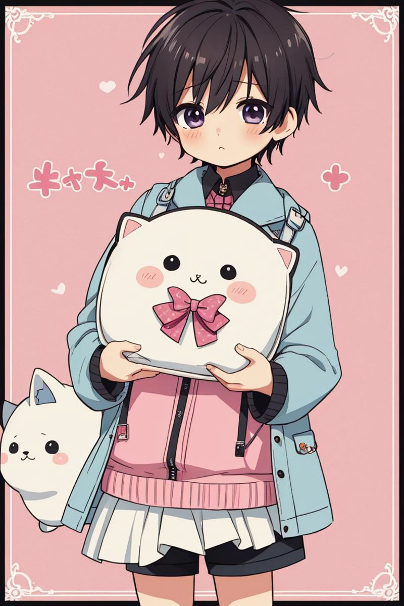 (1boy)
(kawaii style, cute, chibi)