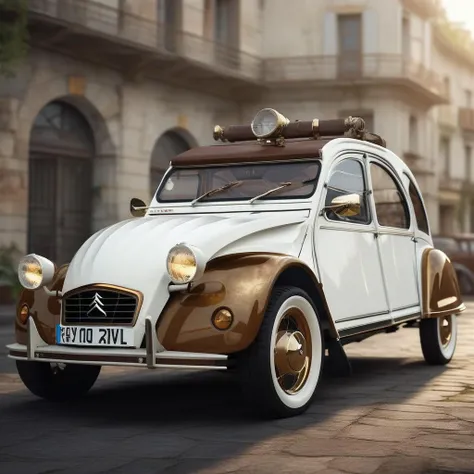 2Cv1024, a steampunk pearly white lowrider, steampunk city background,  photography, highly detailed, sharp focus, trending on artstation, studio photo, intricate details, highly detailed, by greg rutkowski  <lora:2Cv1024:0.9>