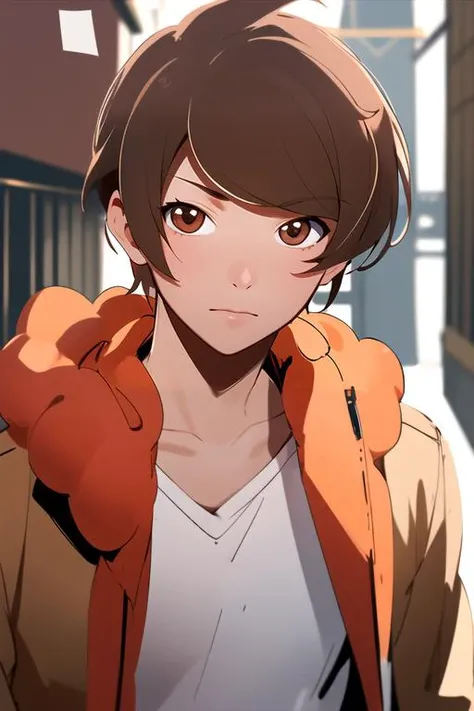 masterpiece, best quality, sketch, 1boy, solo, male focus, looking at viewer, upper body, , , , <lora:haruto_tsukishiro:0.86>, haruto_tsukishiro, haruto_tsukishiro, brown hair, brown eyes, short hair, deer costume, jewish temple,