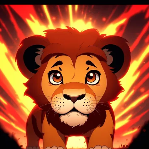 A cute baby lion, cute Cartoon,CuteCartoonAF,
, <lora:CuteCartoon15Config4WithTEV2:1>