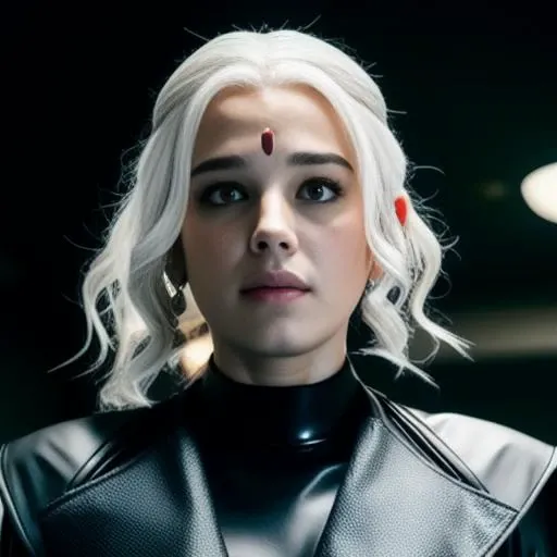 8k, high resolution, intricate details, perfect beaty, perfect face, newrachelroth, ginger hair, ultra detailed eyes, perfect eyes, 18 year old, pale skin, dark lipstick, eyeshadow, (slim:1.2), (skinny:1.2), (narrow waist:1.5), (latex:1.5) catsuit, latex corset, posturecollar, high contrast, dark room, night, edge lighting,