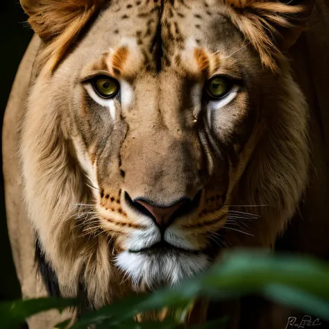 In this breathtaking Stable Diffusion creation,we present a stunning close-up that captures the very essence of beauty itself - the intricate details and colors found within a pair of mesmerizing eyes in a lions face. The background is a sunset on the African savanna, With exceptional skill and precision,our master artists have rendered every aspect in ultra-high definition,showcasing the delicate veins,rich hues,and flecks of gold that make these orbs so enchanting. Natural light bathes the subject in warmth as it filters through the surrounding foliage,casting an ethereal glow upon the scene. As you craft your prompts,focus on every nuance that contributes to this exquisite composition,using only the best techniques and tools available to ensure each element works harmoniously to create a visual symphony that leaves viewers spellbound.,
Incorporate these elements into your image:,
- A striking macro shot of a pair of beautiful eyes,
- Exceptional detail captured with ultra-high definition technology,
- Warm natural lighting filtering through surrounding foliage,
- Rich color palette featuring shades of gold,green,and brown,
- An atmosphere of serenity and wonder surrounding the subject,
- Subtle textural details such as delicate veins and flecks of pigment,
- A sense of intimacy and connection between viewer and subject,
- rule of thirds,