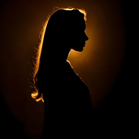 silhouette photography beautiful woman in the front spotlight, 8k uhd, sharp focus, masterpiece, RAW photo, high quality, highres