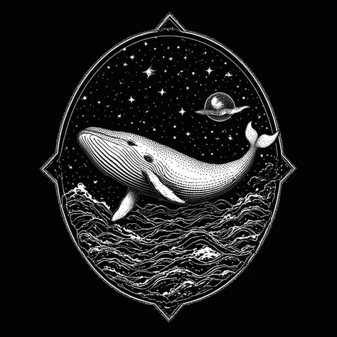 <lora:metal_tee_sdxl>,metal_tee,vector digital illustration,(black background:1.5),<lora:MinTattooXL-000034>,drawing of a minimalist tattoo,whale floating in night sky,cloud,<lora:H4LFT0N3_XL:0.8>,Halftone Color Process,risograph technique,gradient halftone overlay,pointillism,Roy Lichtenstein,a pop art painting,offset printing technique,mosaic pattern,CMYK halftone,looking at viewer,, (masterpiece, best quality, high quality, highres, ultra-detailed),