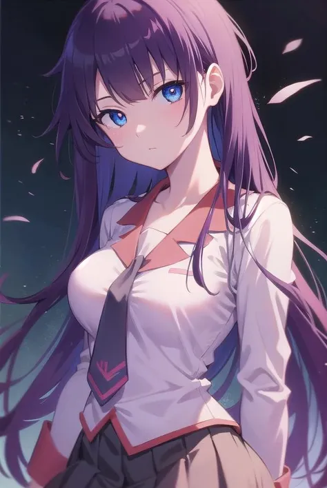 1girl, beautiful face, ((white eyes)), sexy pose, Red moon in the background, stars, space, (lightroom:1.13), soft light, (natural skin texture:1.2), (Hyperrealism:1.2), sharp focus, focused,[[realistic]]Front open shirt、Jacket、G-cup bust、Reddish-purple hair、Purple bra、skirt、Glamorous figure、Big Ass、Side view、
