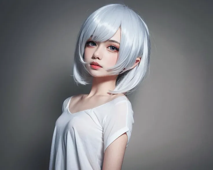 masterpiece, best quality, ultra-detailed, illustration,
1girl, white hair,