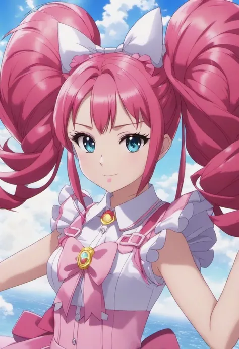 anime screencap, 8k, masterpiece, mega twintails, full body, magical girl, precure <lora:xl_mega_twintails-1.0:0.6>