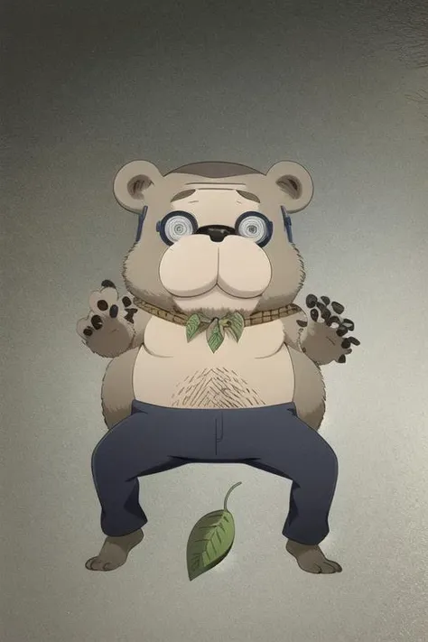 <lora:yondemasuyo_azazelu_san2:1>
ose chibi, solo, 1boy, male focus, glasses , leaf, coke-bottle glasses