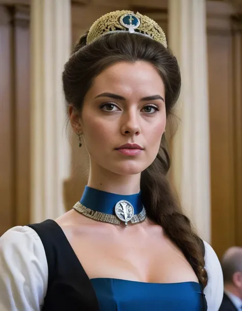 <lora:barbiefy:1.0> Scotland,  a young beautiful woman at in the senate