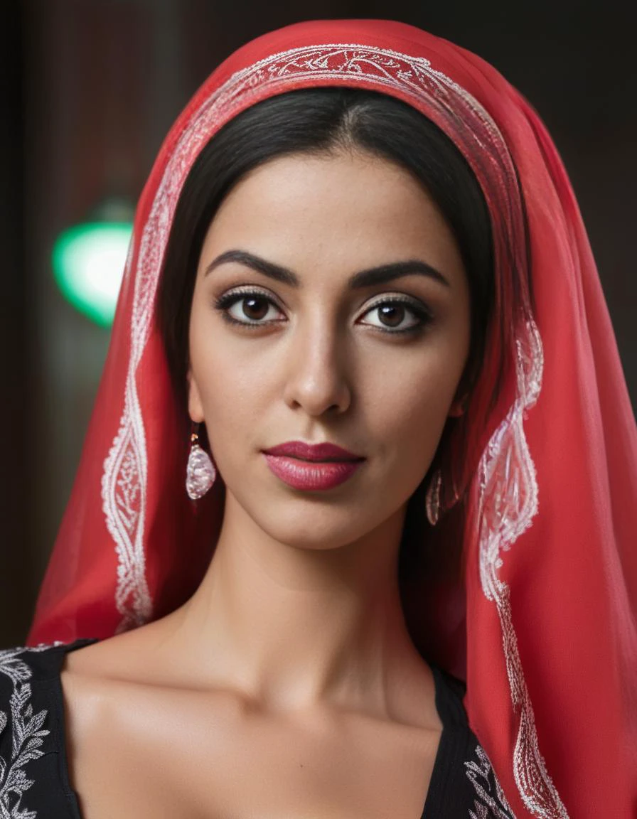 <lora:barbiefy:1.0> Iran, a young naughty woman flirting with the viewer at a red herring