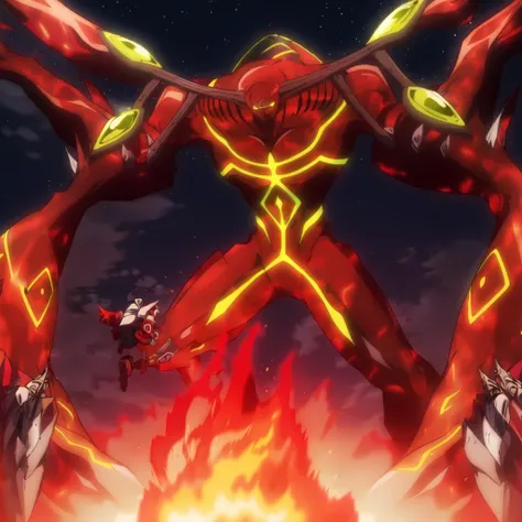 Red body, red energy, huge claws, yellow eyes, , energy lines
very detailed
Perfect body, perfect hands, perfect feet
huge arms
(whole body)
<lora:huoling:0.7> <lora:yewang:0.3>