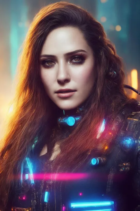 <lora:elizabethOlsenLora_10:1> extremely detailed photo of a woman, cyberpunk, futuristic, cyberpunk outfit, 8k, RAW photography, model photoshoot, detailed skin, skin imperfections