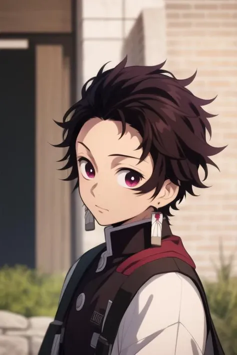 masterpiece, best quality, high quality, 1boy, solo, male focus, looking at viewer, upper body, <lora:kamado_tanjirou:0.70>, kamado_tanjirou, <lora:animemix_v3_offset:0.25>