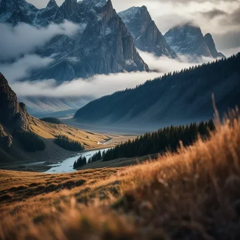 cinematic film still landscape, natural, colourful, mountains, epic . shallow depth of field, vignette, highly detailed, high budget, bokeh, cinemascope, moody, epic, gorgeous, film grain, grainy