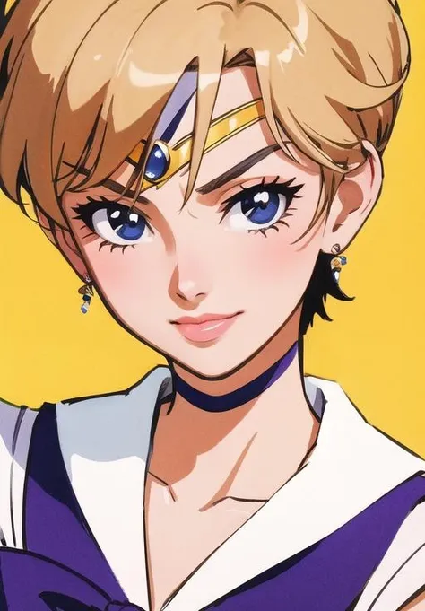 <lora:sailor_uranus:0.8>, sailor_uranus, smirk, portrait,, (masterpiece, best quality, detailed:1.3)