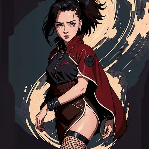 (solo female), ((black hair)),red hair ribbon, Young Adult, black and red dress, lace trim, blood, blood splatter, ninja, ninja mask, shinobi, kunoichi, high ponytail, fishnet legwear, high high heel boots, flame_surge_style, nataliadyer, <lora:FirevfxCreateMore_v2:.2> <lora:narutoStyleLora_v20:1> <lora:LightningvfxCreateMore_v1:.75>
2d, masterpiece, best quality, anime, highly detailed face, highly detailed background, perfect lighting,