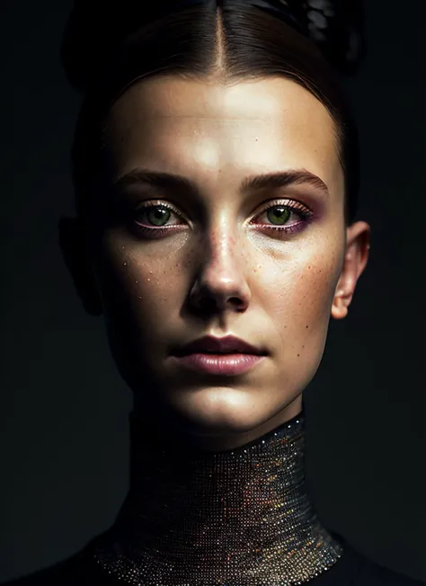 A stunning intricate full color portrait of (sks woman:1),wearing a black turtleneck, epic character composition, by ilya kuvshinov, alessio albi, nina masic, sharp focus, natural lighting, subsurface scattering, f2, 35mm, film grain, <lora:locon_millie_v1_from_v2_64_32:1.3>