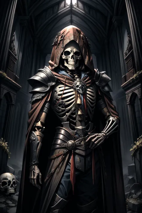 (masterpiece, best quality), intricate details,
tomb, <lora:RPGSkeleton:0.7> skeleton, rusted armor, tattered cloak, hood,
<lora:add_detail:0.4> <lora:LowRA:0.5> dark theme <lora:furthermore:0.6> lich,