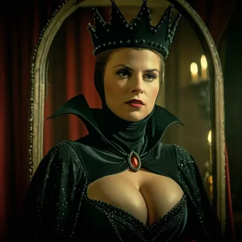UHD, 4k, ultra detailed, cinematic, a photograph of <lora:Evil Queen v3:1> sharp detailed cinematic film look of
Evil Queen a sexy "naked big breast" woman undressed looking at herself in a big mirror in a dark room inside a castle 1500s 15th century, epic, beautiful lighting, inpsiring