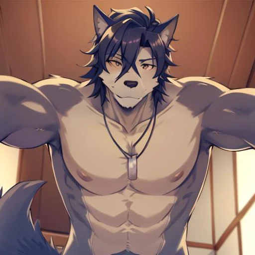 masterpiece <lora:Kouya v2:.8>, kouya <lora:POVArmSupportAndFromBelow_v10:1> pov from below, arms, ceiling, pinned to floor, depth of field, handsome face!, first person view, huge pecs, dog tags, handsome face!, detailed eyes, backlighting